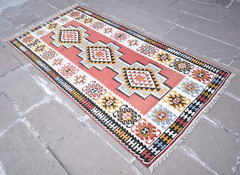 Turkish Kayseri Rug 43” x 88” Anatolian Yahyali Rug Organic Wool Area Rug