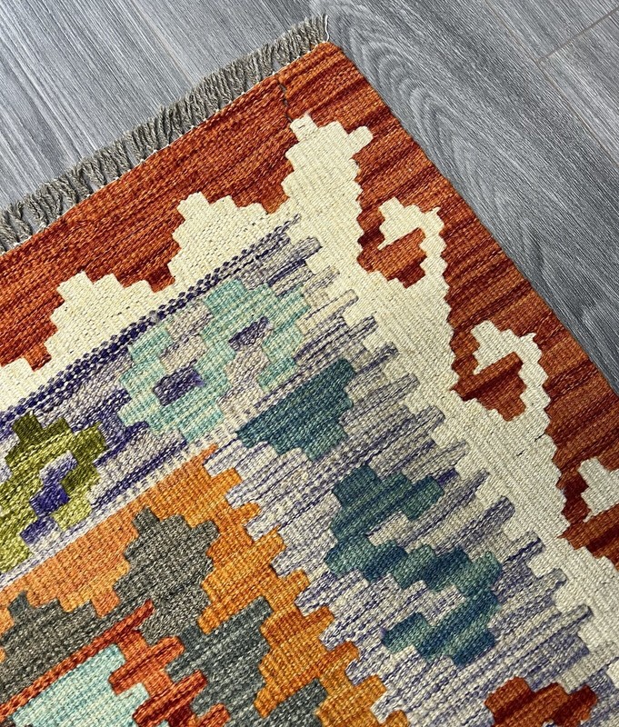 Vintage Kilim Traditional Hand Made Oriental Wool Kilim 5ftx3.2ft 159cmx102cm gallery
