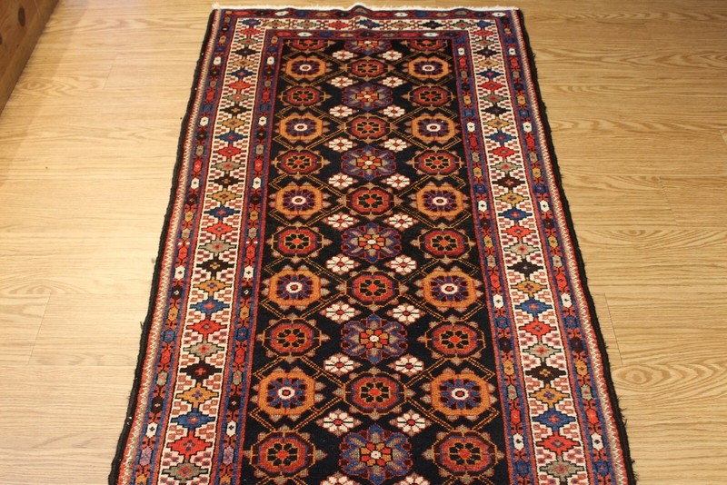 10 Ft. Long Handmade Antique Caucasian rug Tribal 100% Wool Circa 1880's gallery