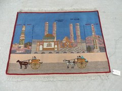 3x4ft. Handmade Afghan Pictoral Wool Rug