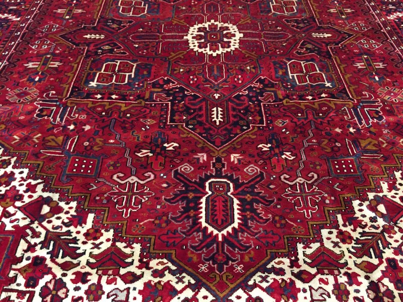 Vegtable Dye Genuine Hand Knotted Serapi Heriz Area Rug Carpet 10’x13’8”,#2872 gallery