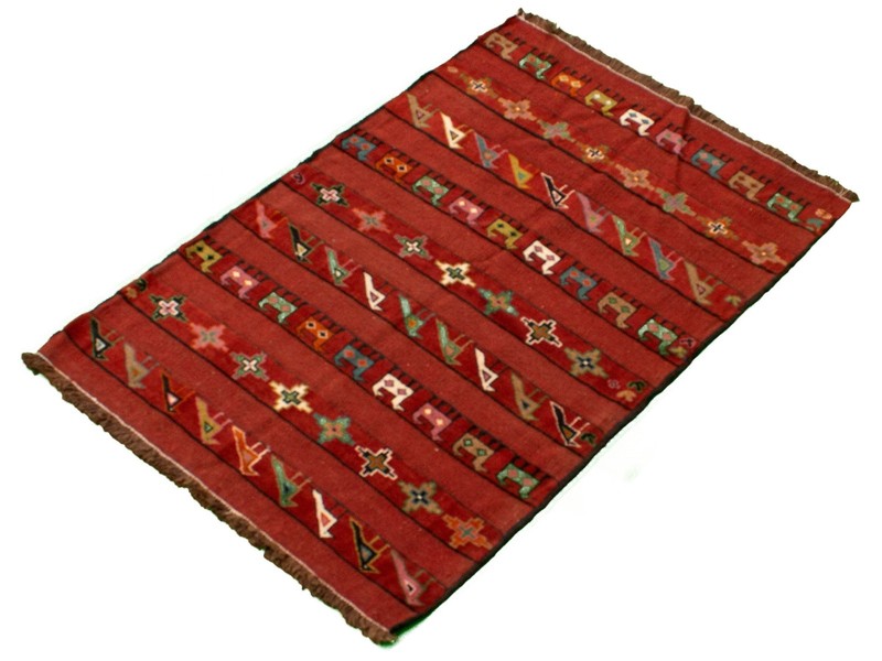 Vintage 3'9" x 5'7" Traditional Hand Knotted Vegetable Dye Wool Area Rug gallery