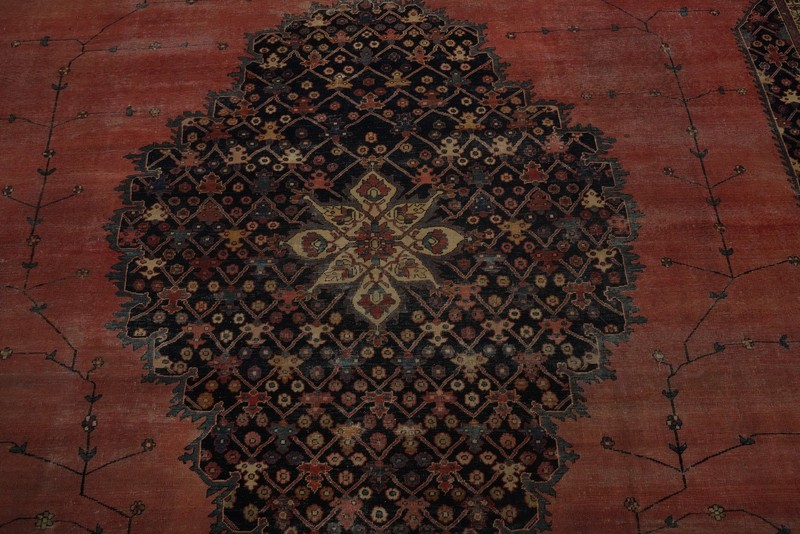 Pre-1900 Vegetable Dye Hand-knotted Traditional Large Rug Antique Carpet 10x16 gallery