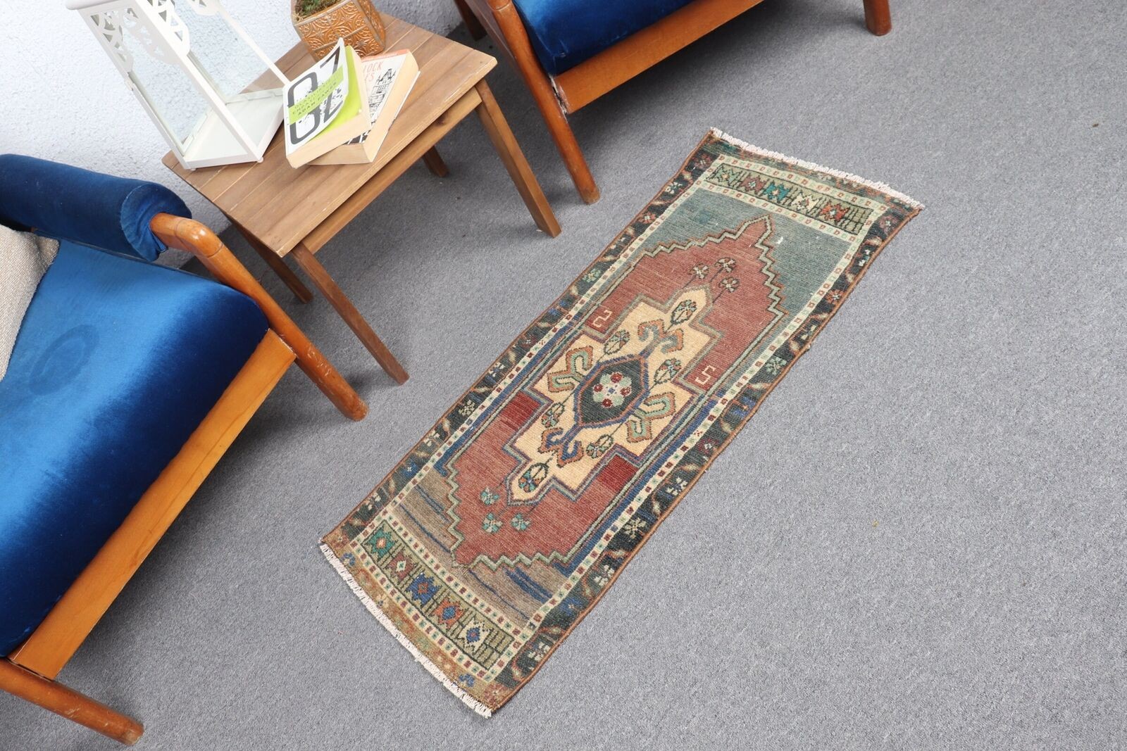 Antique Rug, 1.5x3.4 ft Small Rug, Vintage Rug, Turkish Rugs, Anatolian Rug gallery