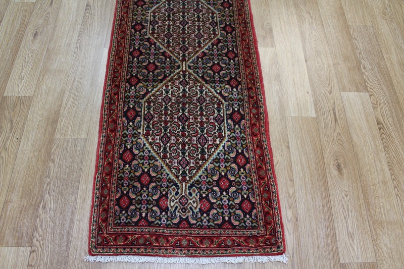 FINE HANDMADE ORIENTAL WOOL RUNNER WITN FINE WEAVE AND SUPERB COLOURS 245X50CM gallery