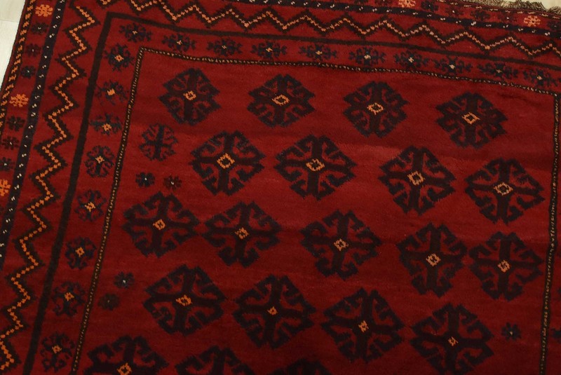Baloch Runner 5’4” x 12’8” Red Wool Vintage Tribal Hand-Knotted Carpet gallery