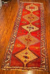 Exquisite 1950’s Authentic Vintage Mint Hand Made Knotted Runner 11′ x 4′ ft