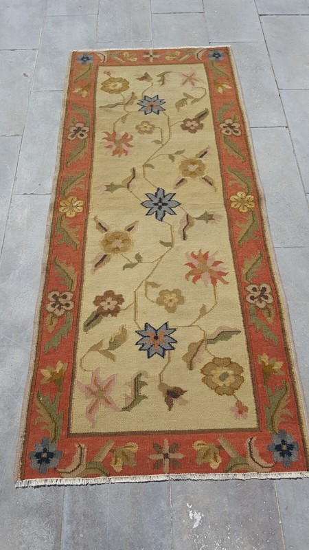 Antique Long Scandinavian Rug Handmade Kilim Carpet Rug Tropical Gargen Rug XJ gallery