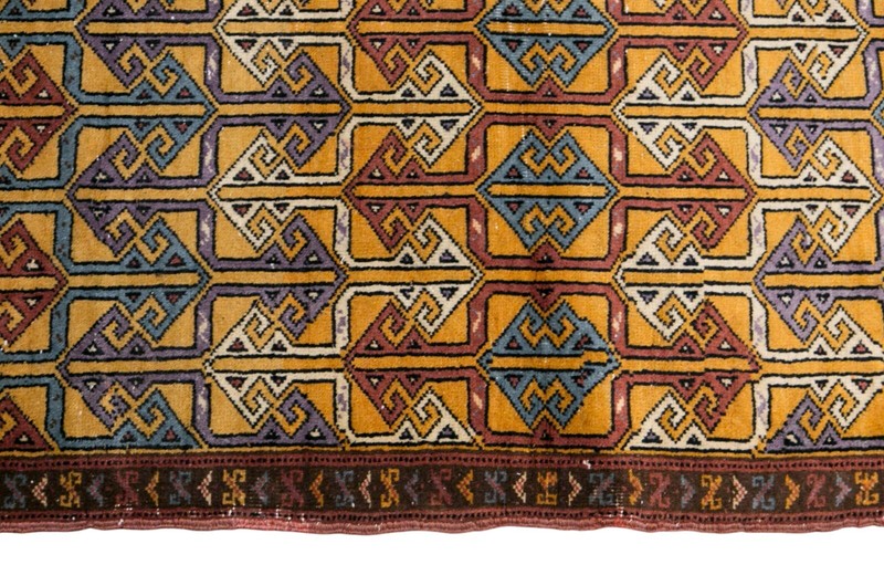 Turkish Rug", Vintage Rug, Area Ru 3'6 x 5'4 feet, Oushak Rug, Antique Rug gallery