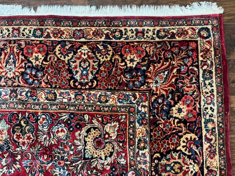 Square Per'sian Sarouk Rug 10x10 Red Floral Antique gallery
