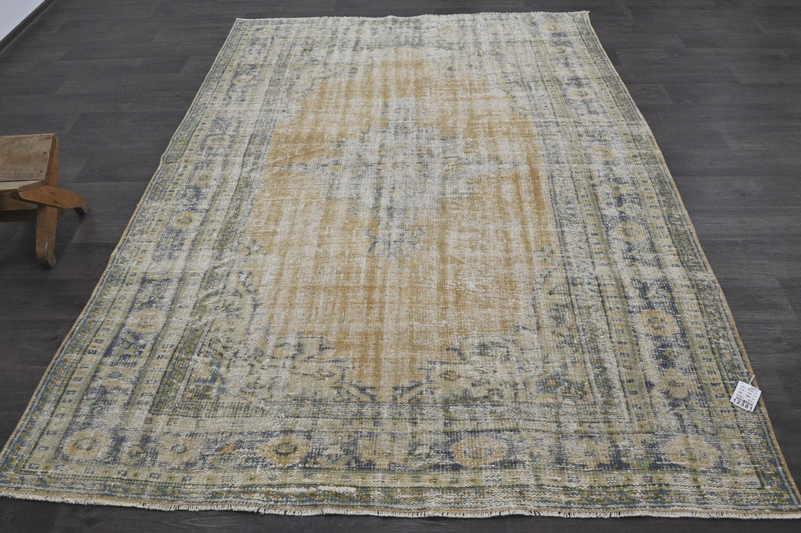 Oushak Turkish Vintage Rug 6x8 Kilim Rug Anatolian Handmade Boho Decor YELLOW gallery