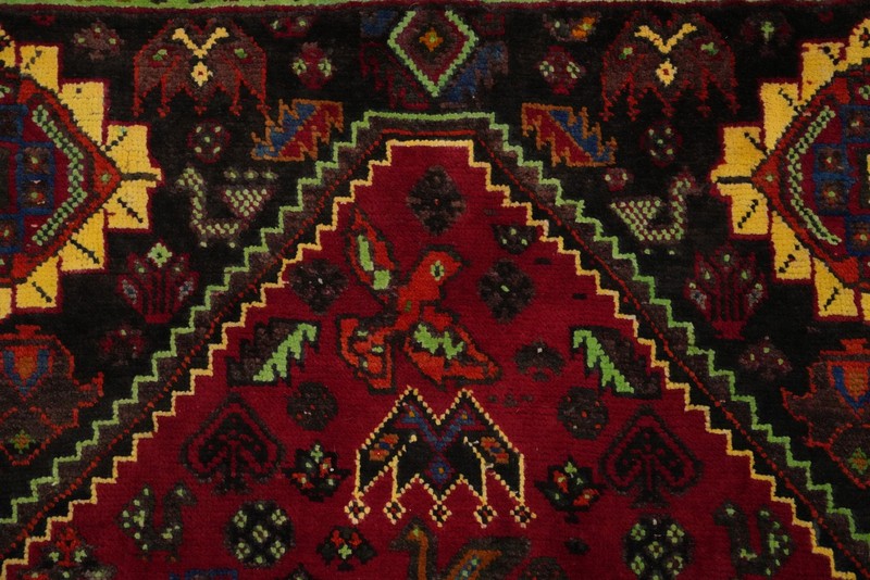 Vintage Wool Traditional Style Rug 4x6 ft Hand-knotted Geometric Nomadic Carpet gallery