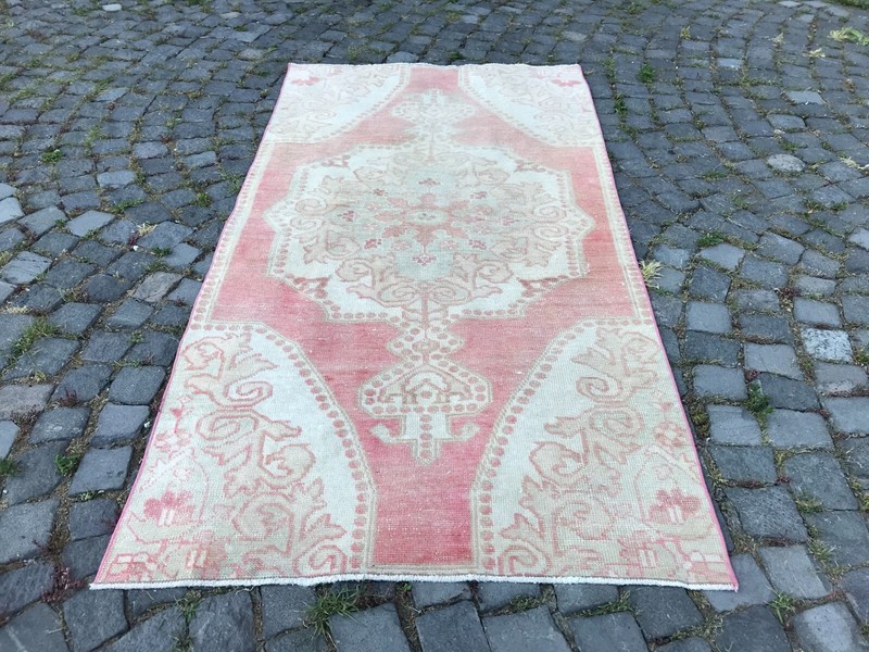 Oushak Kilim Rug Boho Decor Rug Home Decor Rug Turkish Vintage Rug 3,4 x 6,6 ft gallery