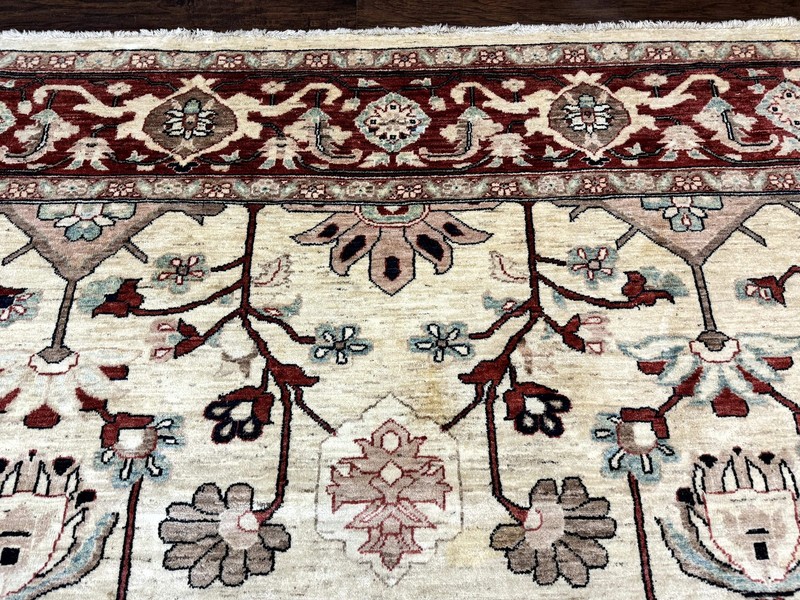 Peshawar Rug 10x14, Beige and Rust Red, Large Pak Per'sian Rug, Pakistani Rug gallery