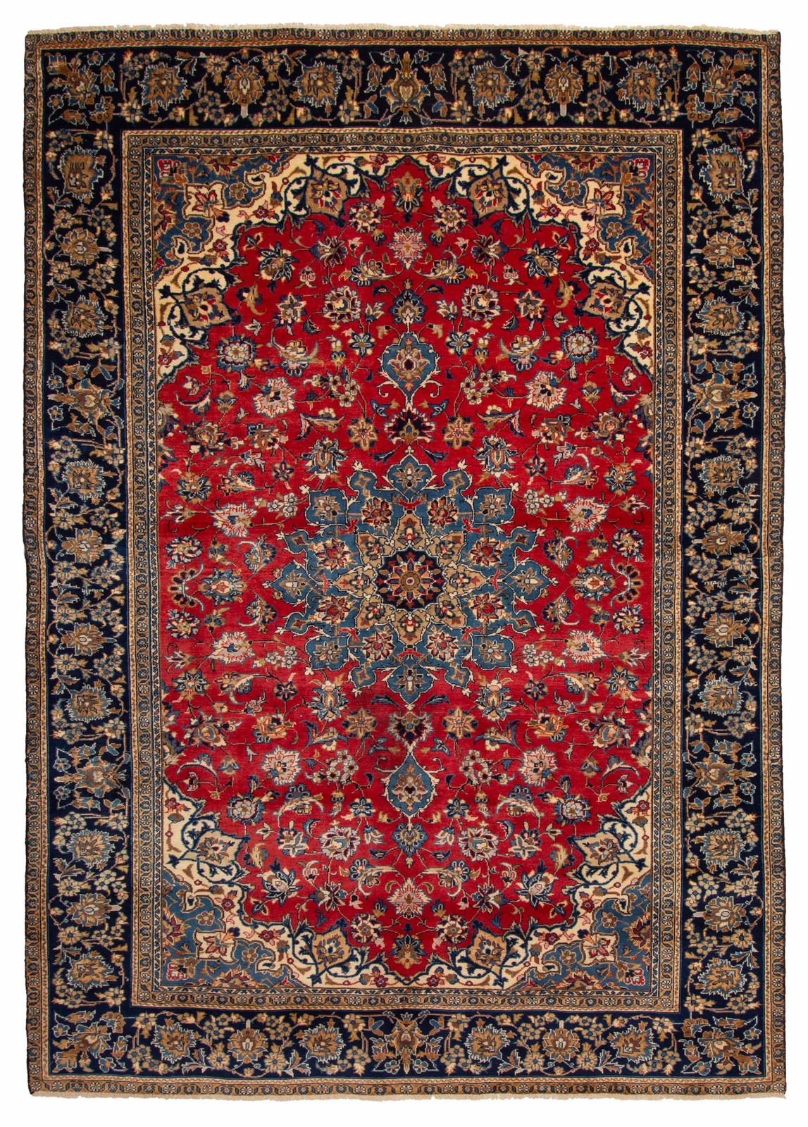 Vintage 7'5" x 10'7" Traditional Hand Knotted Vegetable Dye Wool Area Rug gallery