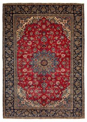 Vintage 7’5″ x 10’7″ Traditional Hand Knotted Vegetable Dye Wool Area Rug