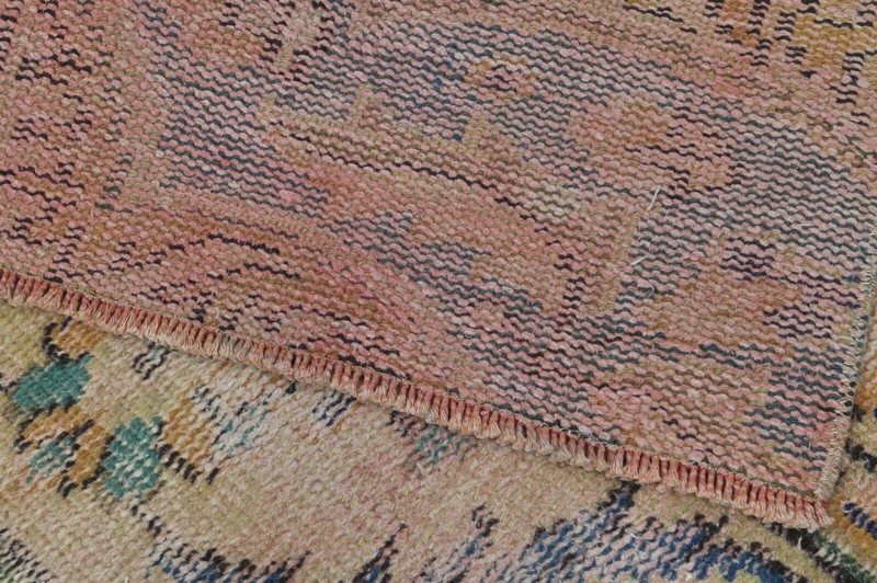 Vintage Turkish Runner Rug 2x10ft ORANGE Handmade Anatolian Oushak Hallway Wool gallery