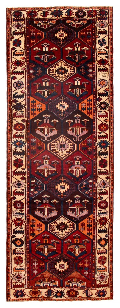 Vintage Hand-Knotted Area Rug 5'3" x 13'2" Traditional Oriental Wool Carpet