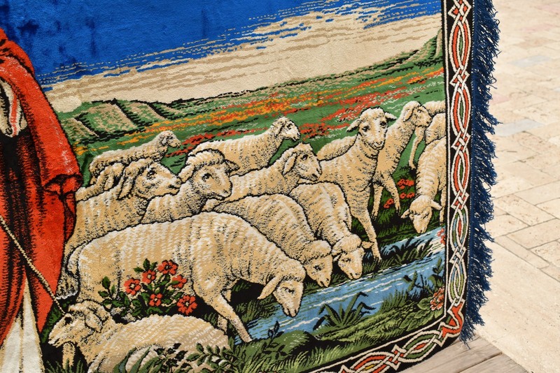 Turkish Rug 47''x68'' Wall Hanging Asmalik Rug Machine Made Jesus Pattern Rug gallery