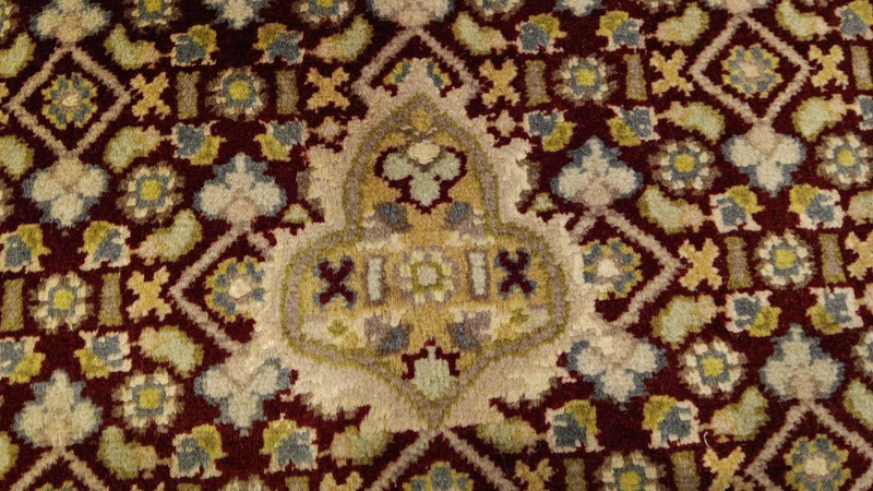 5x7 MEDALLION TABRIZZ INTRICATE HANDMADE-KNOTTED WOOL/SILK RUG 580306 gallery
