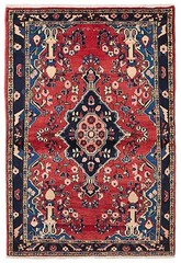 Vintage Hand-Knotted Area Rug 3’9″ x 5’8″ Traditional Oriental Wool Carpet
