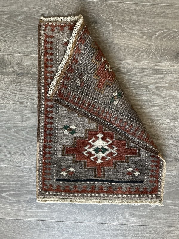 Small Rug, Boho Deco, Handmade Rug, Home Decor, Carpet, Wool Rug 1,3 x 2,9 ft gallery