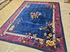 9×12 CHINESE RUG ANTIQUE ART DECO AUTHENTIC 100% WOOL ORIENTAL RUG FINE 1920’S