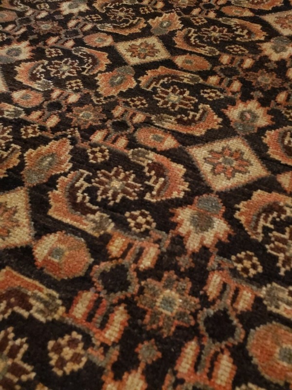 Hand-woven Hamadan Long runner Geometric - 3'5" x 16'1" gallery