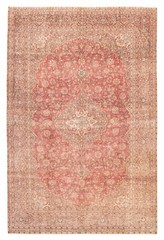 Vintage Dark Coral Traditional 9’6″ x 14’3″ Hand-Knotted Oriental Wool Area Rug