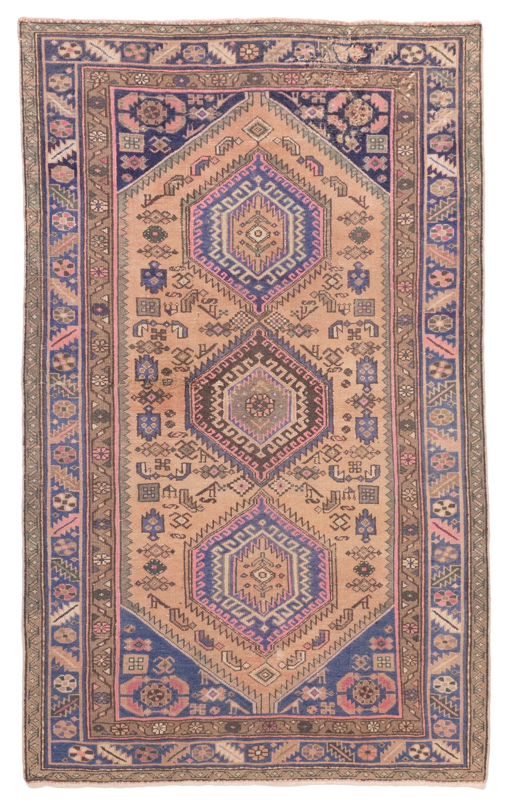 Vintage Traditional Hand-Knotted Area Rug 4'2" x 7'0" Oriental Wool Carpet gallery
