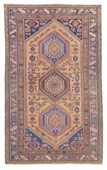 Vintage Traditional Hand-Knotted Area Rug 4’2″ x 7’0″ Oriental Wool Carpet