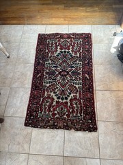VINTAGE PERSIAN Floral RUG 4′ 3” X 2′ 6”