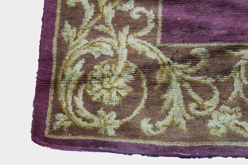 Antique Spanish Monastery Savonnerie rug early 19.th century Burgos gallery