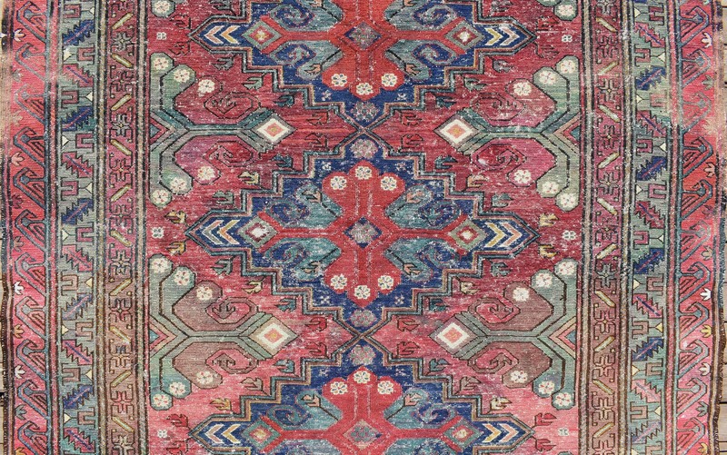 Caucasian Rug 62''x108'' Hand Woven 5x9 Antique Vintage Sumak Kilim 160x277cm gallery