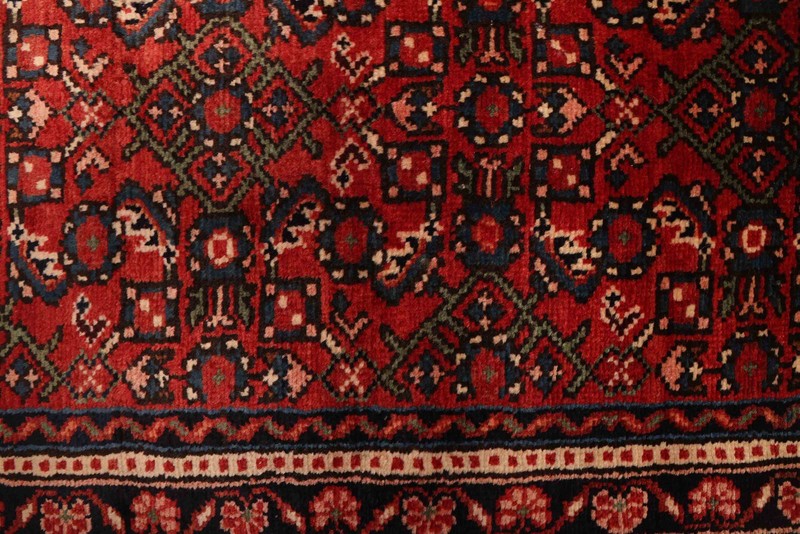 3'5" x 13'9" Vintage Hand-knotted Runner Rug Traditional Oriental Wool Carpet gallery