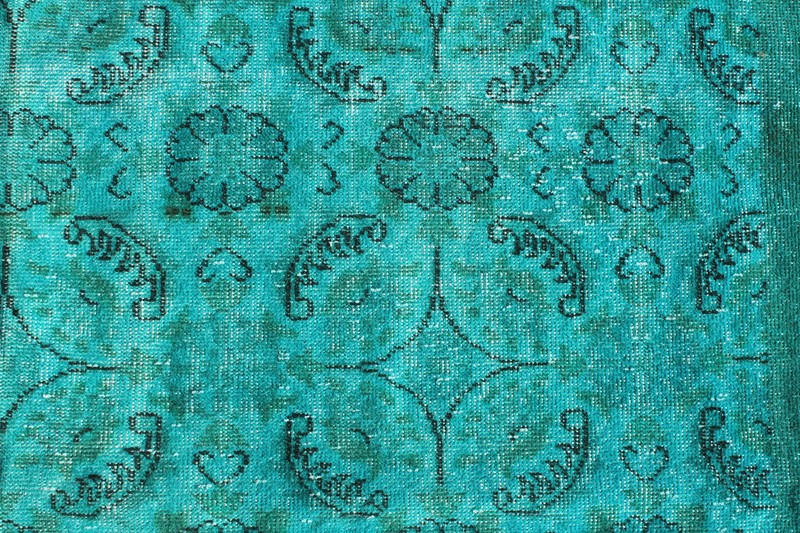 Turkish Rug 71"x117" Hand Woven Wool Overdyed Isparta Carpet 182x300cm gallery
