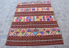 4’3 x 6’1 ft Handmade vintage afghan tribal uzbeki wool kilim rug, 4×6 area rug