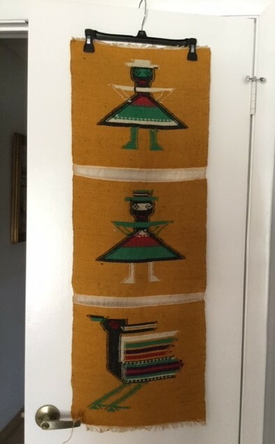 Vintage Peruvian Hand Woven and Hand Made - Wool Hanging Tapestry   gallery