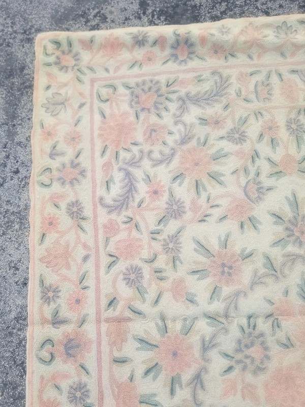Fine Vintage Traditional Handmade Kashmiri Wool Multicolor Kilim 4.9x3.0 ft gallery