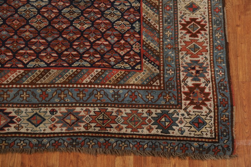 Pre-1900 Antique Vegetable Dye Russian Kazak Oriental Handmade Runner Rug 5x13 gallery