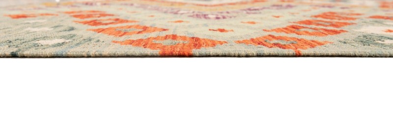 Kelim Afghan 241x164 cm Handwoven Oriental Carpet Rug Wool Gray Kilim gallery