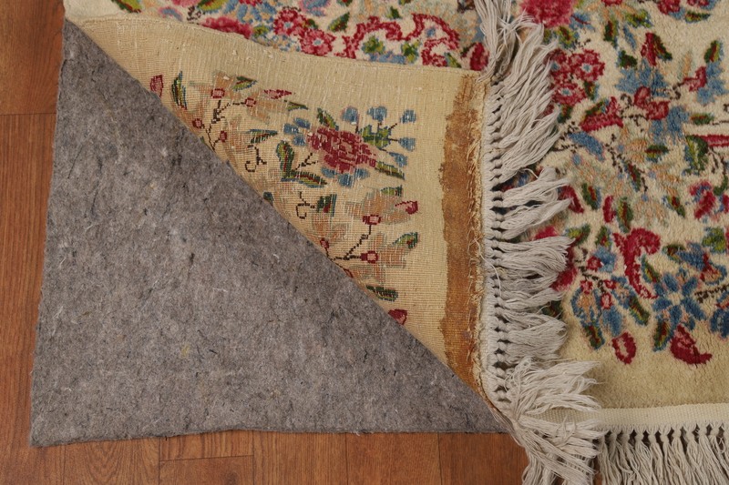 Vintage Floral Kirman Medallion Area Rug 8x11 Wool Hand-knotted Living Room Rug gallery