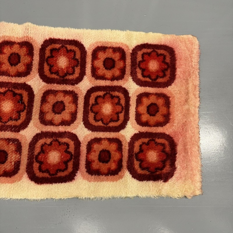 Rya Rug Vintage 1960s Scandinavian Danish Shag Rug, Wool Mid Century MCM 70s gallery