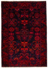 Vintage 3’7″ x 5’0″ Traditional Hand Knotted Vegetable Dye Wool Area Rug