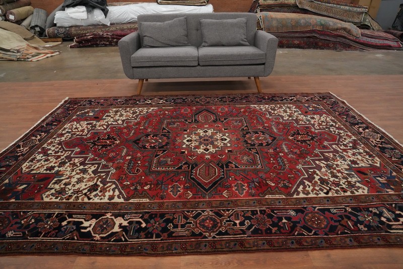 Room Size Hand-made Wool Traditional Medallion Vintage Red Rug Area Carpet 7x10 gallery