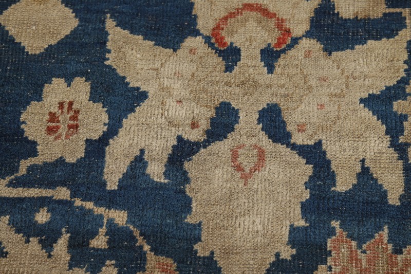 Pre-1900 Blue Vegetable Dye Sultanabad Antique Rug 11x19 Oversize Handmade Rug gallery