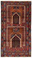 Traditional Vintage Hand-Knotted Area Rug 3’7″ x 6’6″ Oriental Wool Carpet