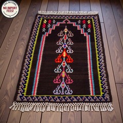 Vintage Turkish Rug Prayer Rug 2’9″x3’10” | Hand-Woven Anatolian Wool Rug 1970s