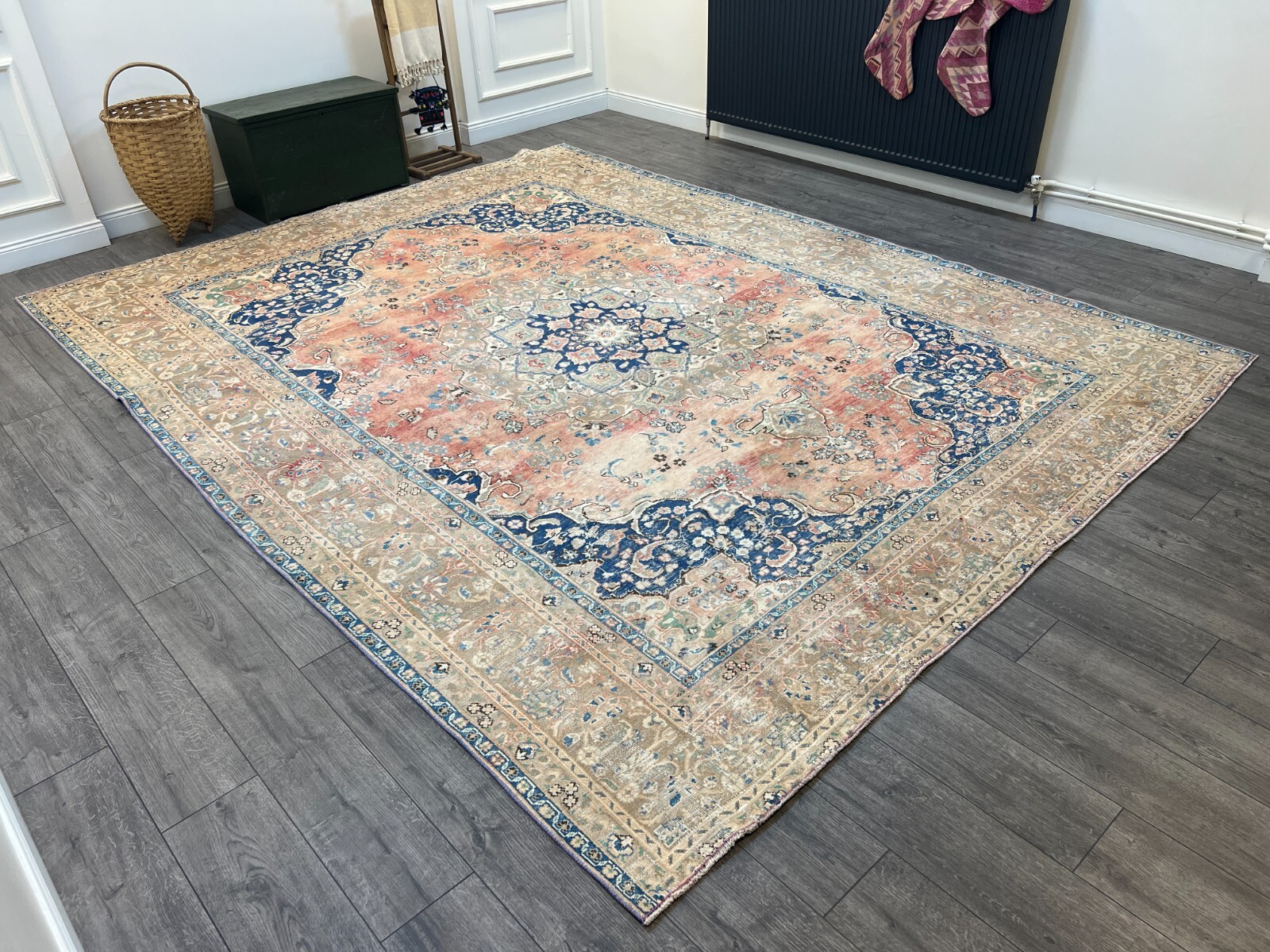 Oversize Rug, Large Persian Rug, Antique Rug, Handmade Rug, Wool 9.5 x 12.2 ft gallery