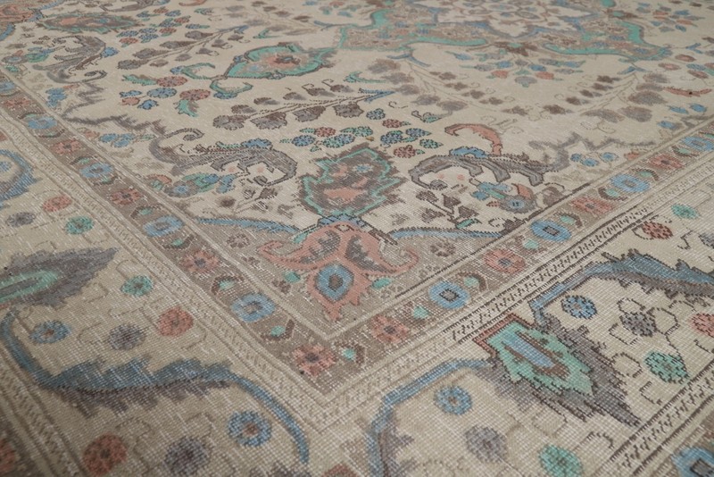 Traditional Floral Handmade Wool Tebriz Vintage Living Room Rug Area Carpet 8x11 gallery